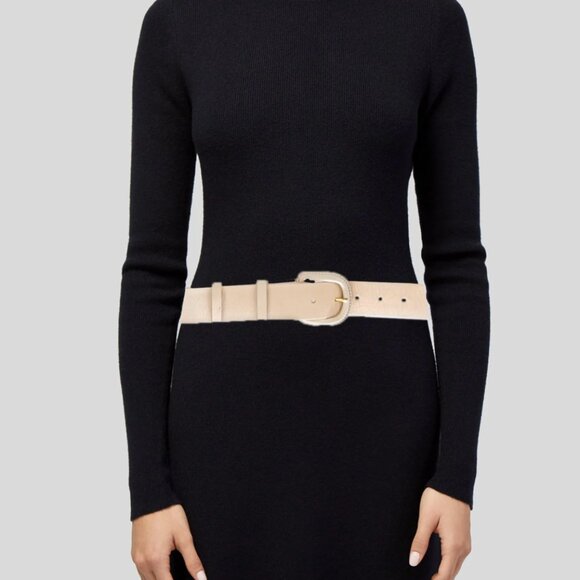 Ryan Roche Suede Belt Neutral Sz L - Picture 8 of 8